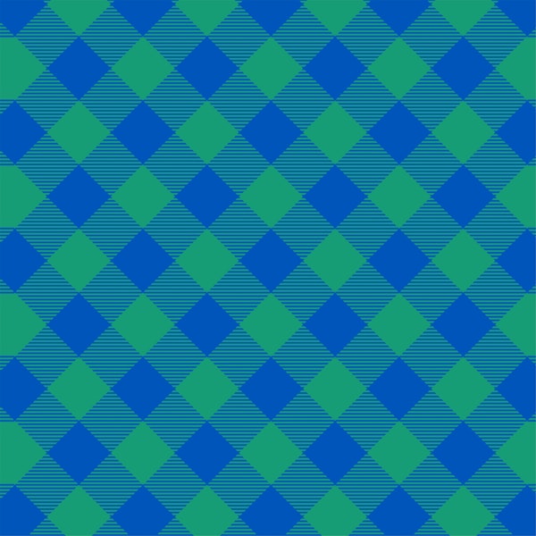 Blue and green vivid checks