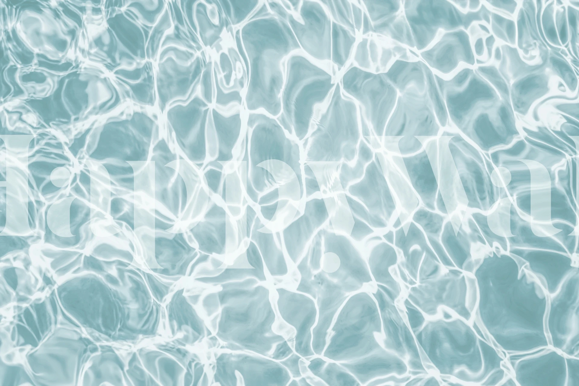 Water Ripples tapetti esillä huoneessa