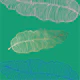 Jungle green palm leaves art