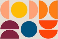 Minimal Mid Century Modern Large Geometry wallpaper