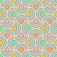 SCALLOP Art Deco Geometric - Mod Pastel wallpaper