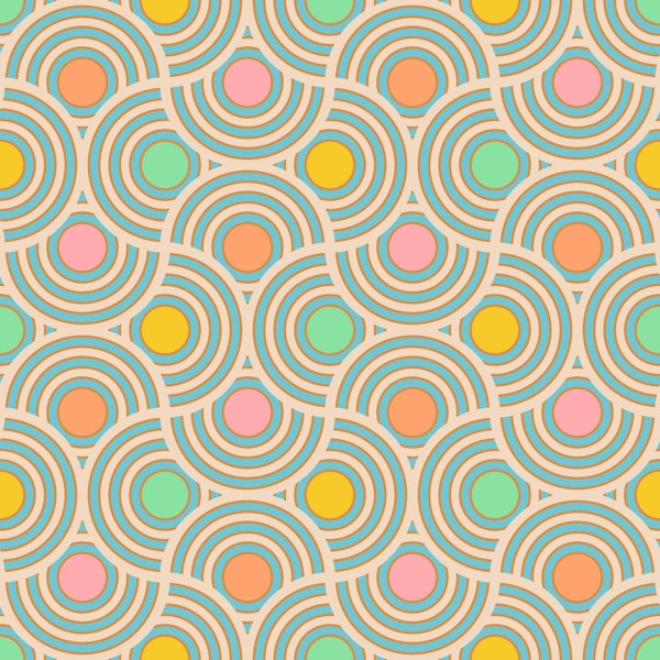 SCALLOP Art Deco Geometric - Mod Pastel