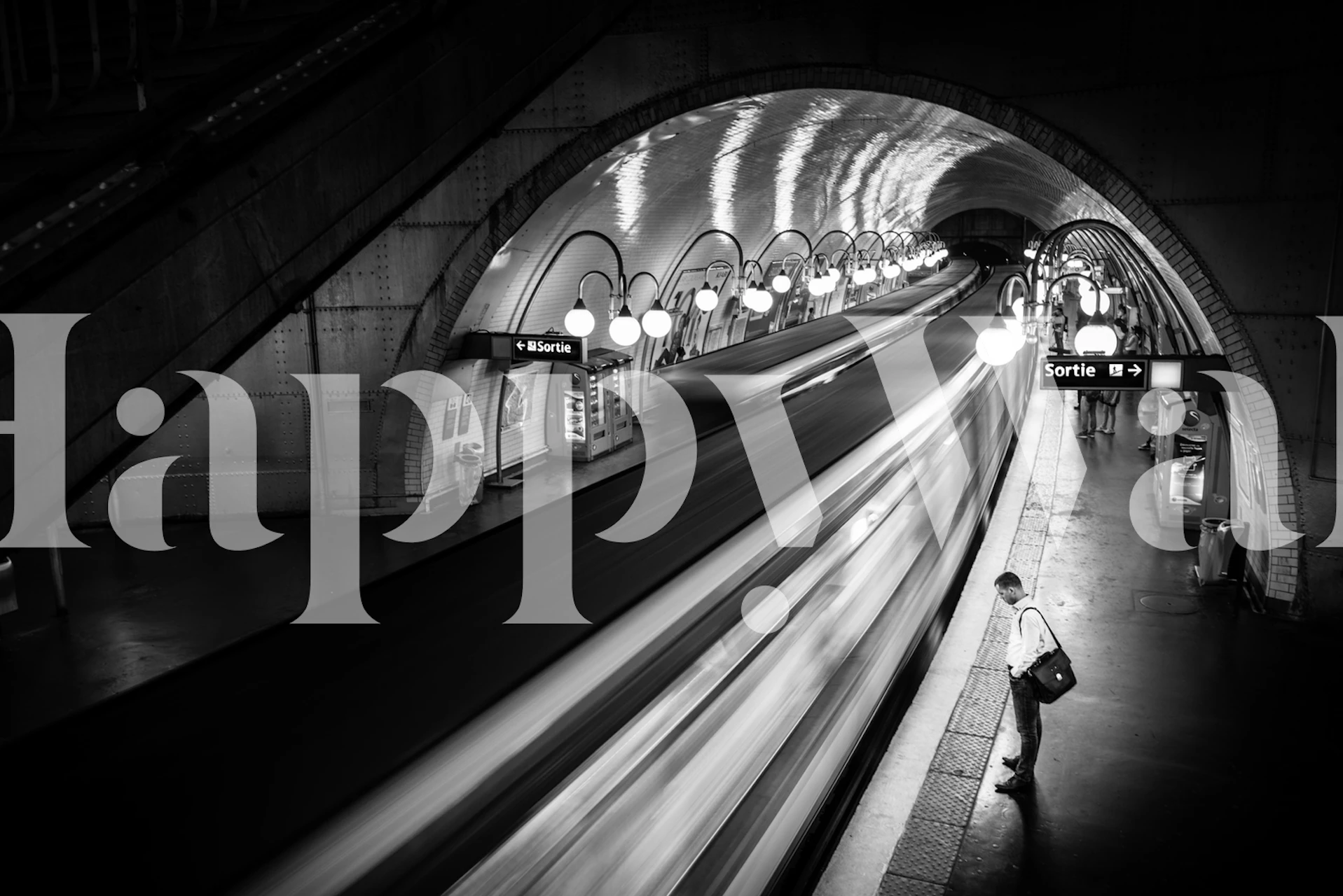 Papier peint Paris Metro affiché dans une pièce