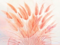 Japandi Pampas Grass Botanical tapet