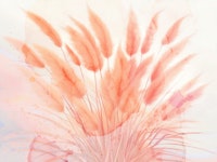 Japandi Pampas Grass Botanical wallpaper