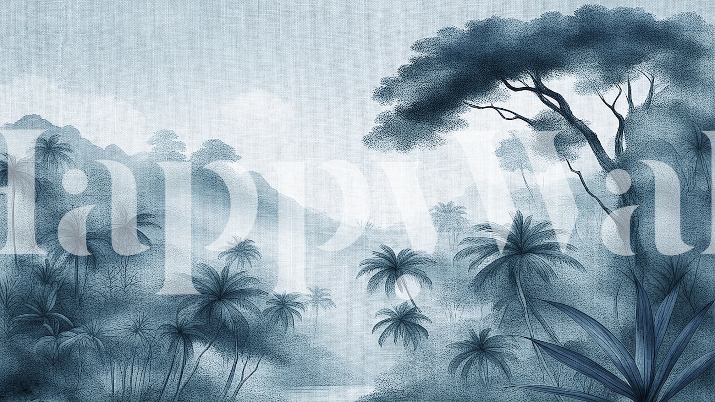 Tapeta Antique Asian Jungle w pokoju