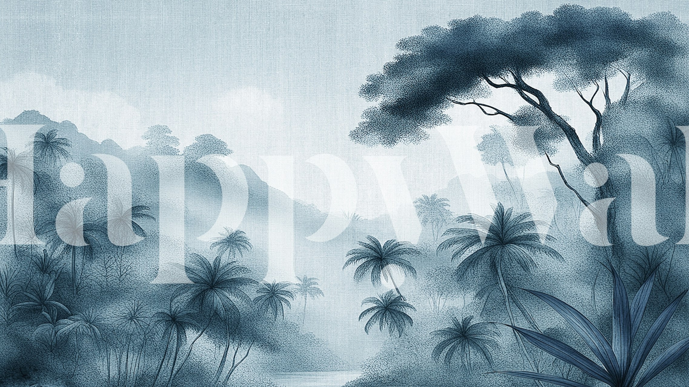 Ταπετσαρία Antique Asian Jungle σε ένα δωμάτιο