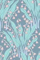LILY OF THE VALLEY Fresh Floral - Blue behang