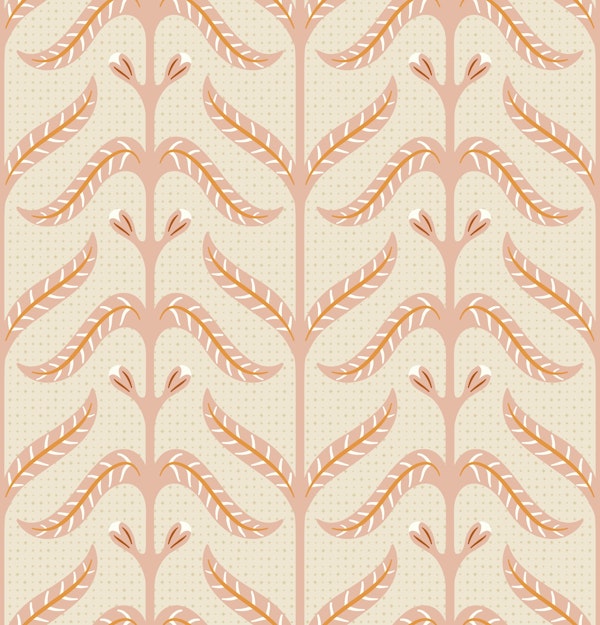 natural coordinate soft pink Leaves