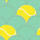 tennis balls and rackets on mint green - XL