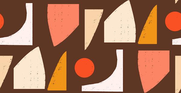 70s Mod Abstract Brown - Mid Century Shapes
