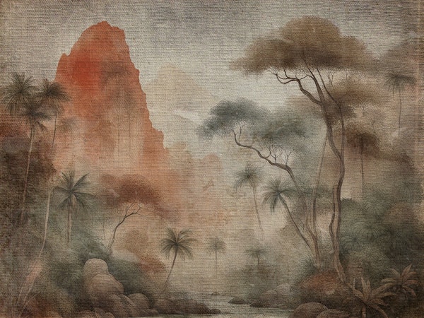 Antique Asian Jungle Forest