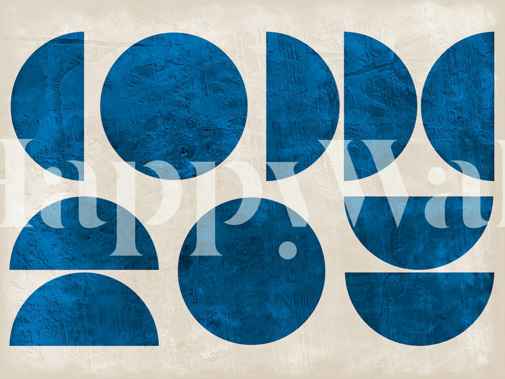 Mid Century Art on Concrete Stone wallpaper in a room