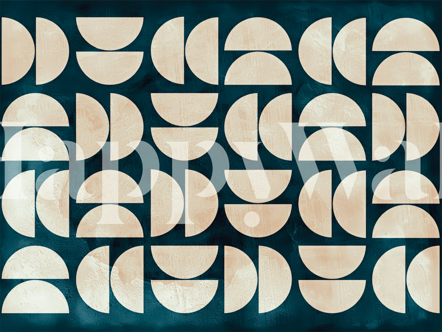 Mid Century Concrete Artwork wallpaper in a room