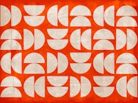 Red Mid Century Concrete Art tapety