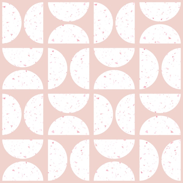 Red Mid Century Concrete Art