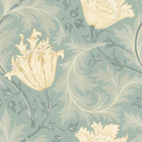 William Morris ANEMONE in mint cream wallpaper