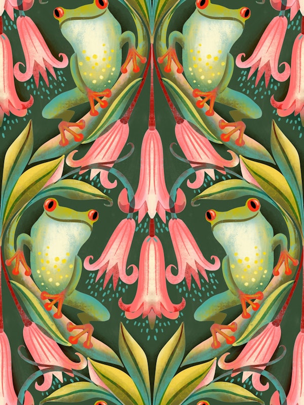 tree frog in rain forest