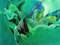 Green Flash Abstract Art ταπετσαρία