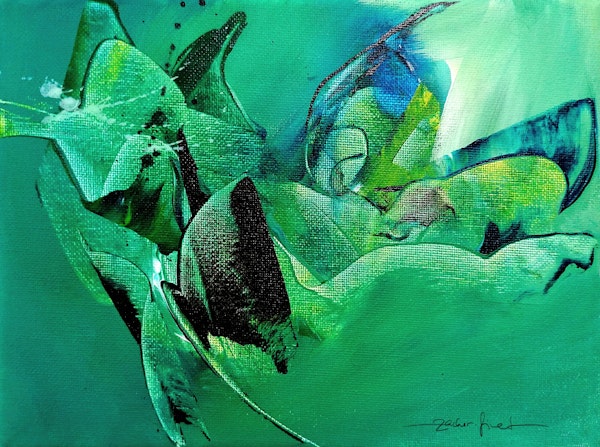 Green Flash Abstract Art