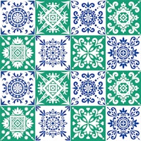 Denim forest tile wallpaper