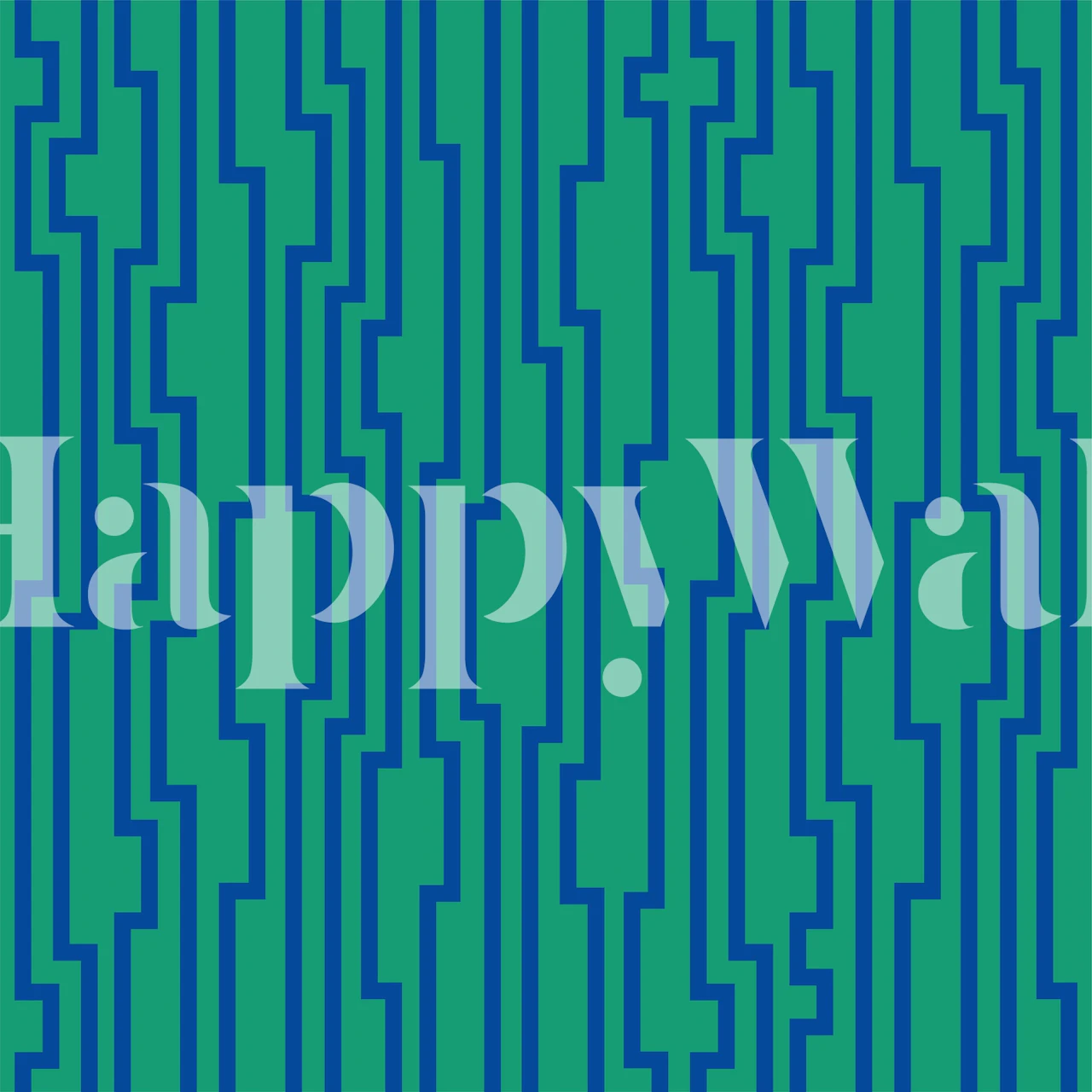 Navy vertical stripes on green background wallpaper