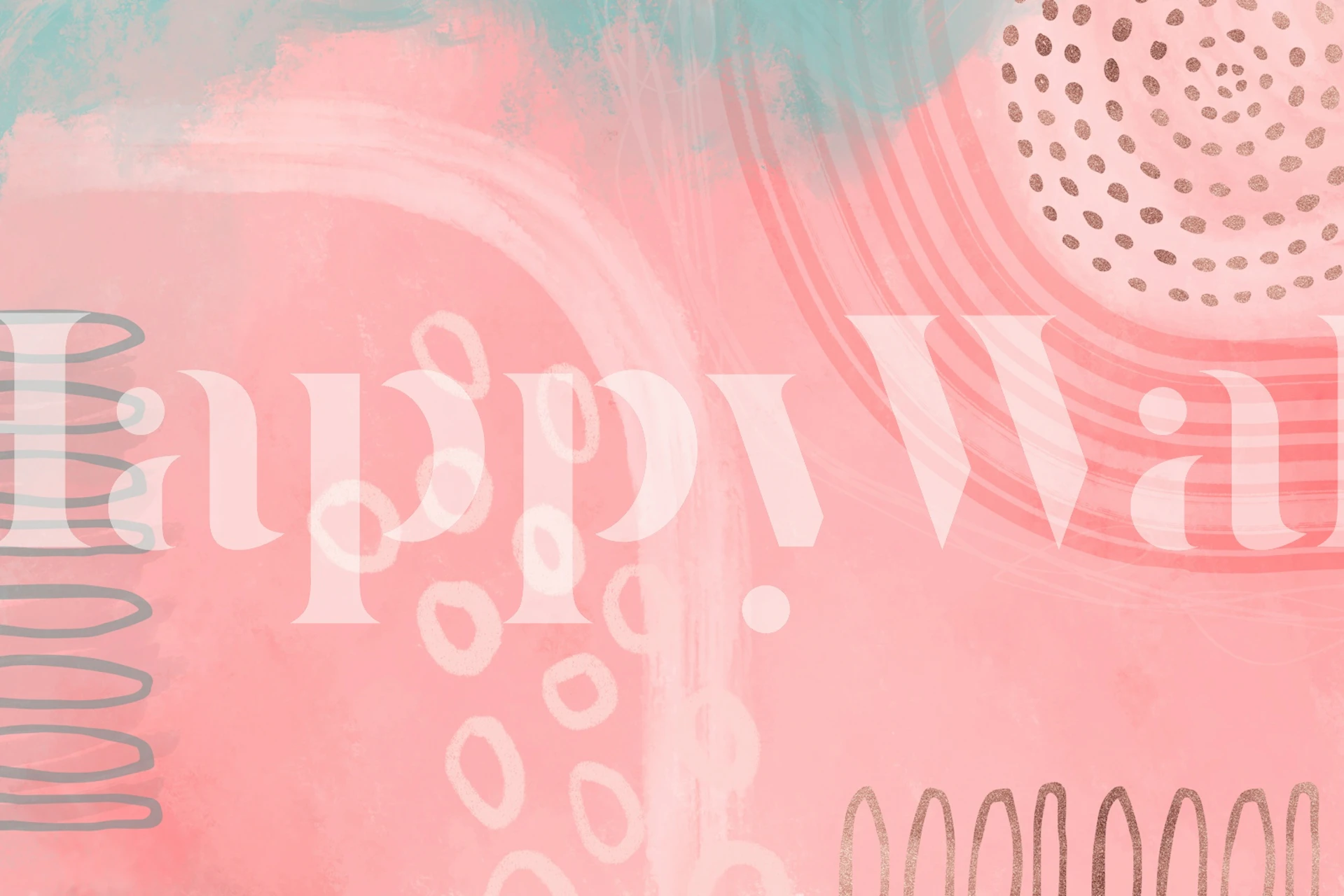 Tapeta Boho Vibe Whimsical Pastel Mix w pokoju