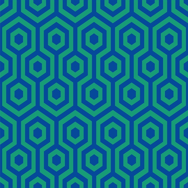 Beehive in blue and green