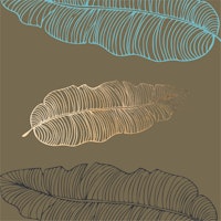 Taupe Mocha Jumbo Palm Leaves tapet