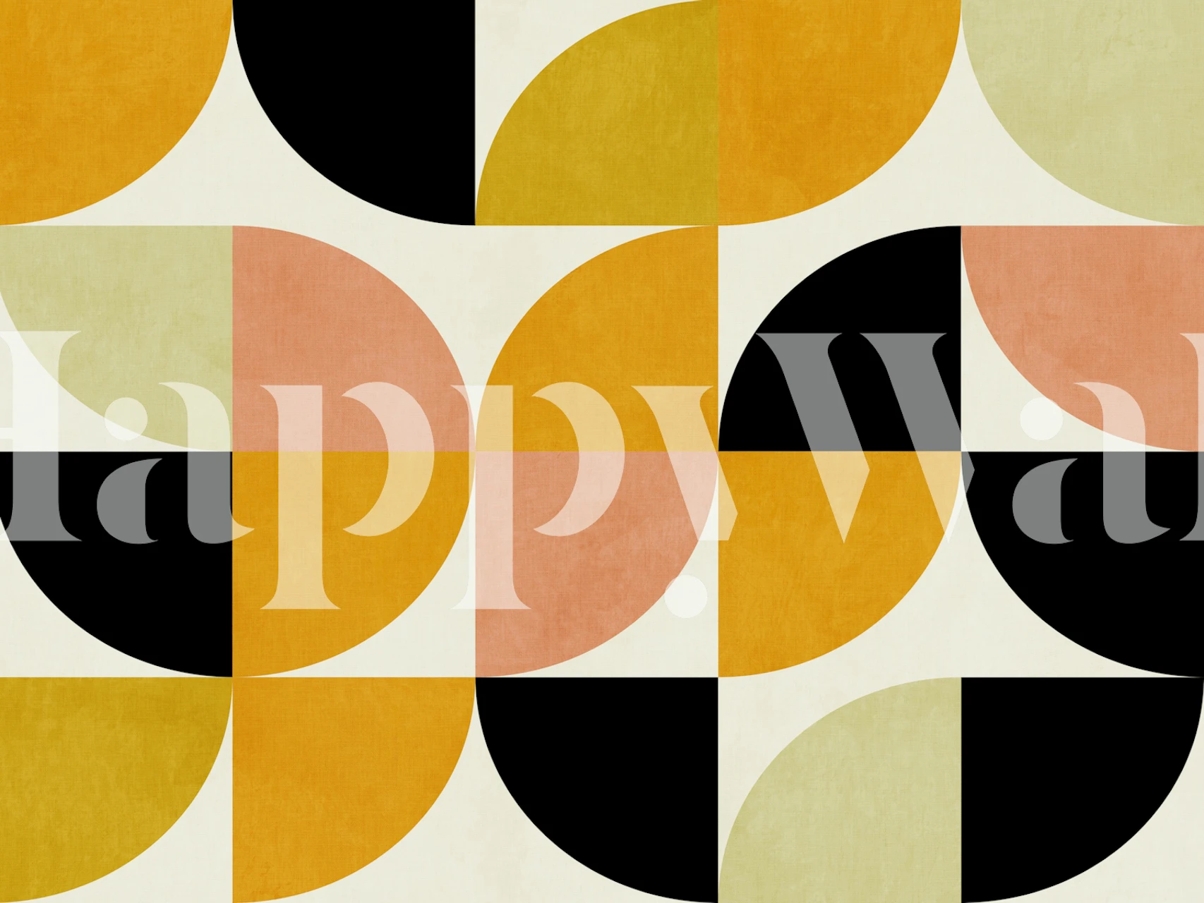 Geometric Bauhaus Abstract Tapetti Huoneessa