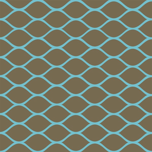 Coffee brown ogee pattern