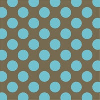 Brown Turquoise polka dotted art tapet
