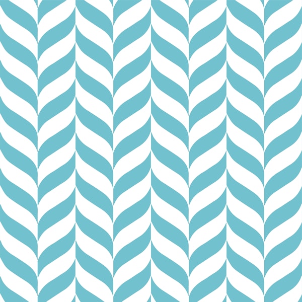 White Blue Chevron Ovals