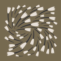 Mocha Brown Coffee Tan Turning Flowers tapete