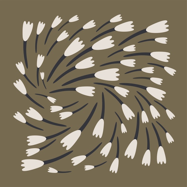 Mocha Brown Coffee Tan Turning Flowers