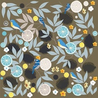 Paradise Garden in Brown Grey tapete