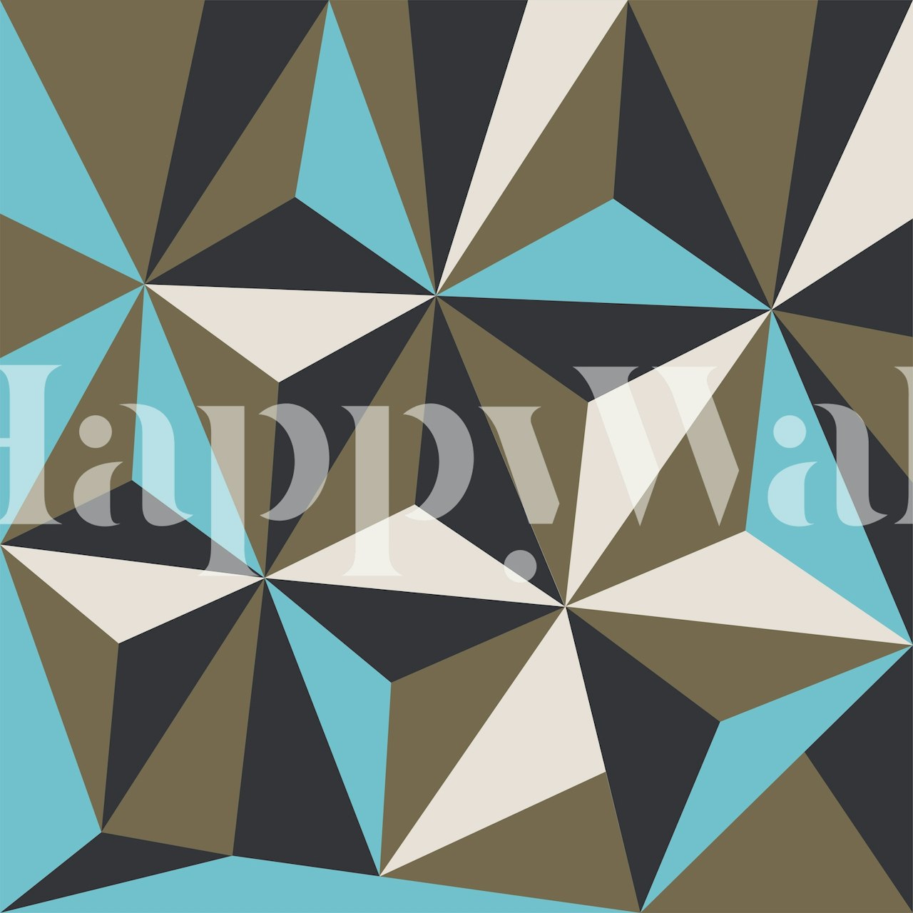 Nordic color blocks wallpaper in a room