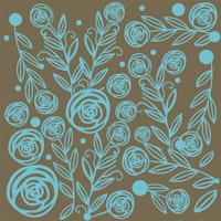 Brown Blue Hand Drawn Roses wallpaper