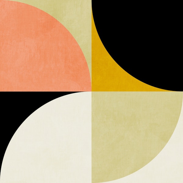 MID-CENTURY PATTERN BAUHAUS ABSTRACT