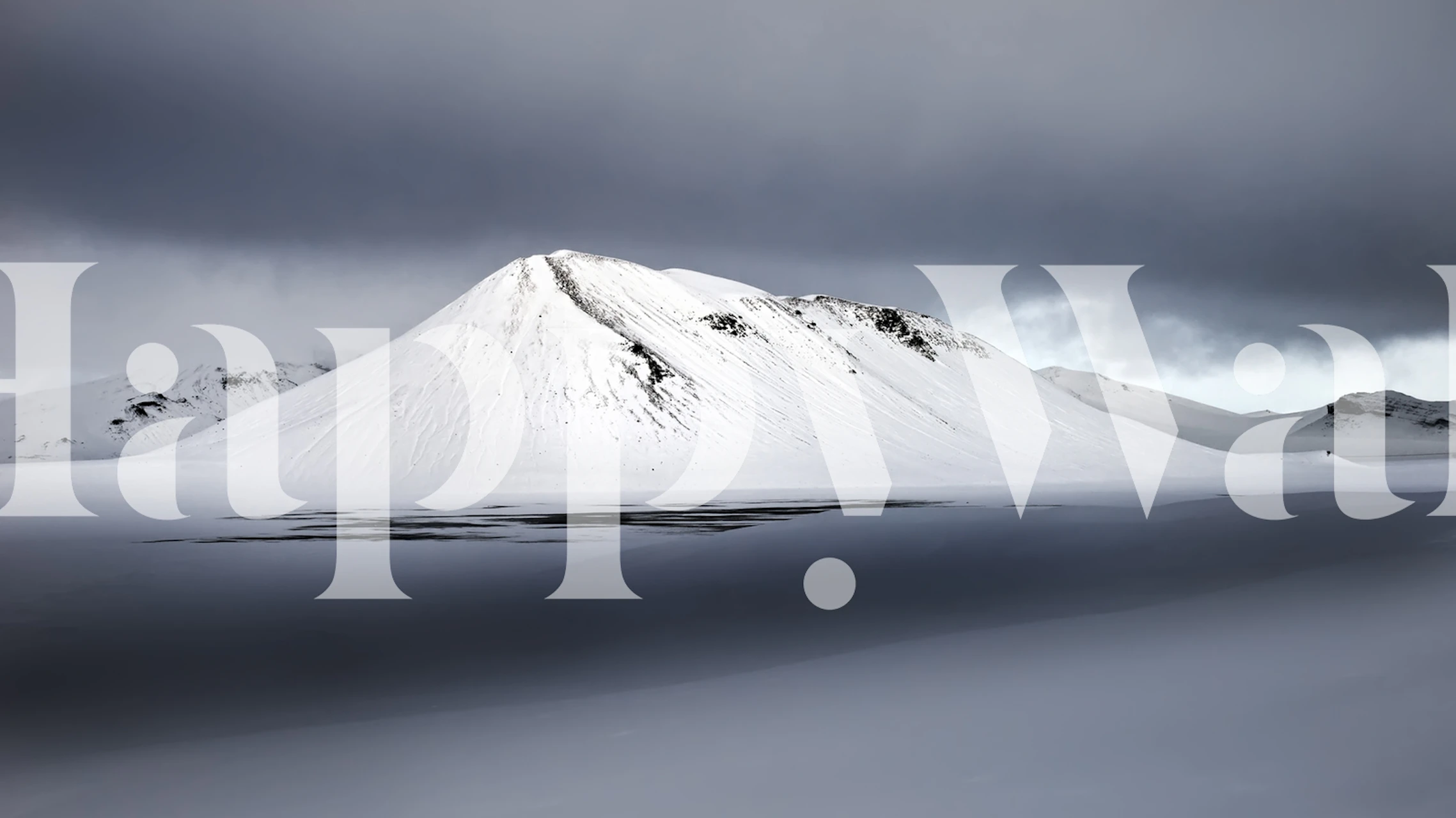 O papel de parede The White Mountain em um quarto