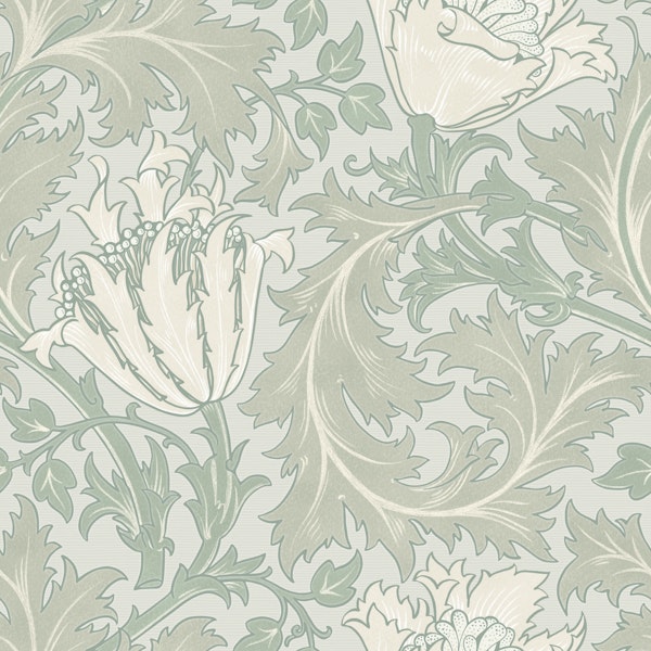 William Morris ANEMONE in pistachio green