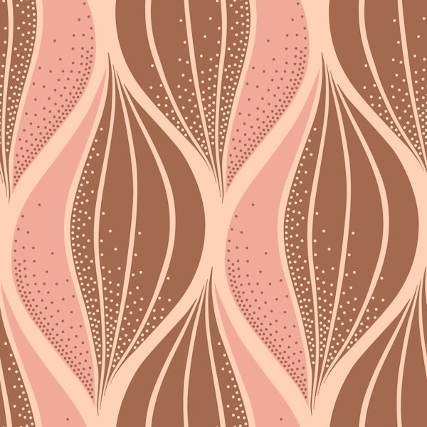 Flowing leaves brown pink