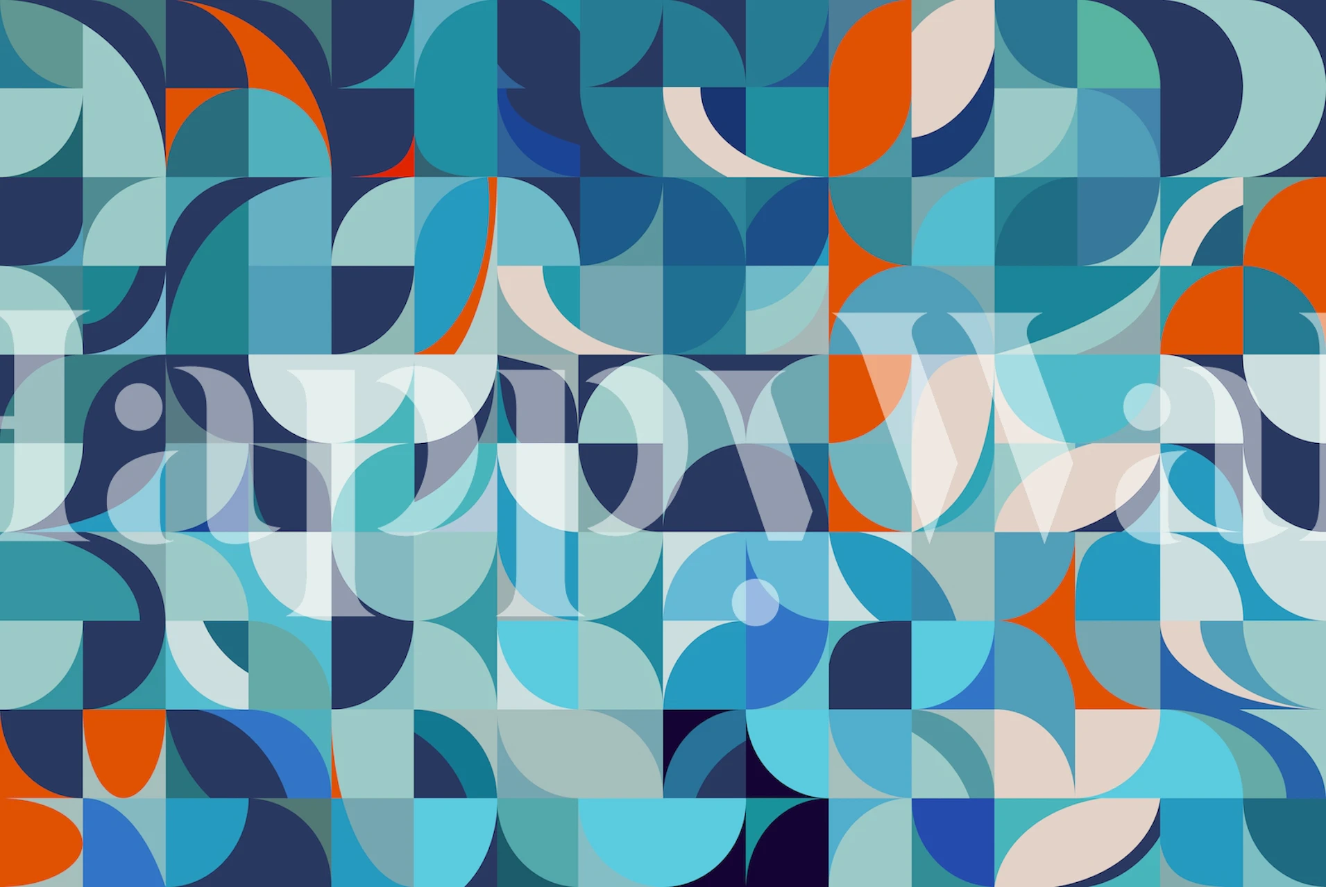 Geometric Pattern 19 wallpaper in a room