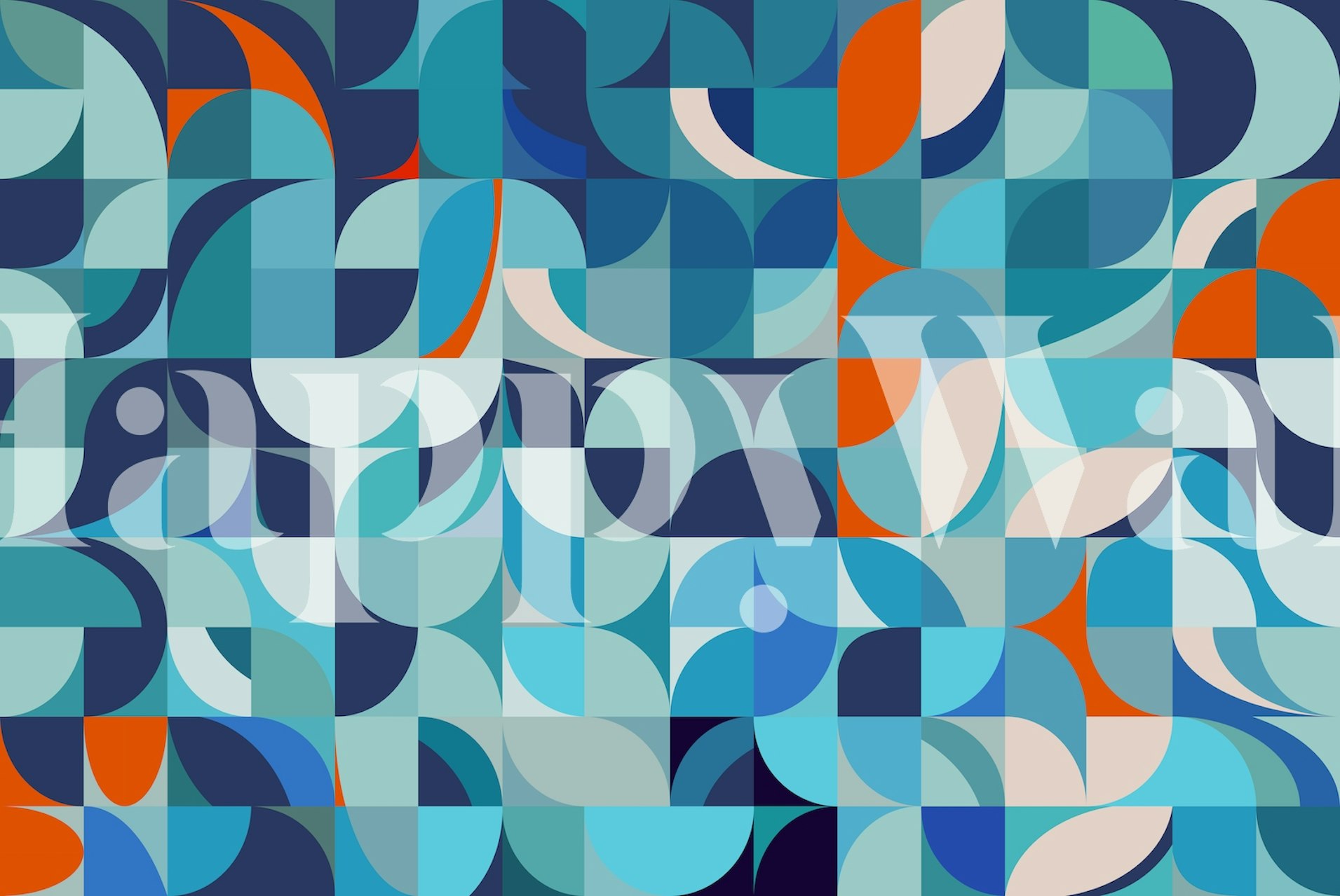 Geometric Pattern 19 wallpaper in a room