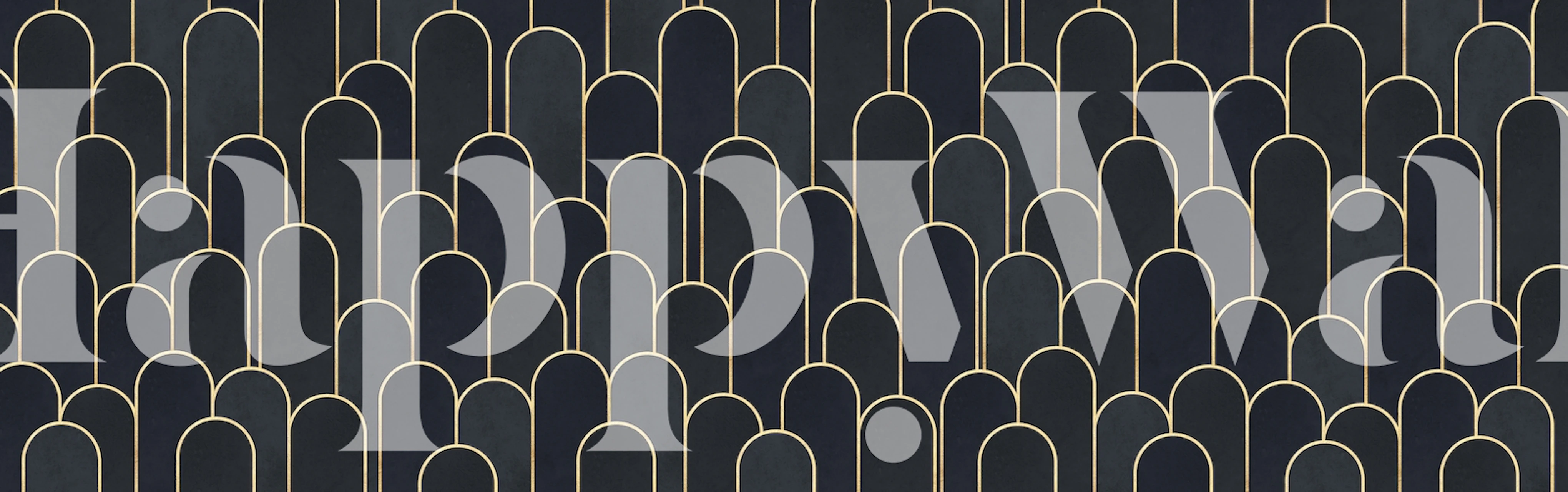 Papel pintado Lines and circles en una habitación