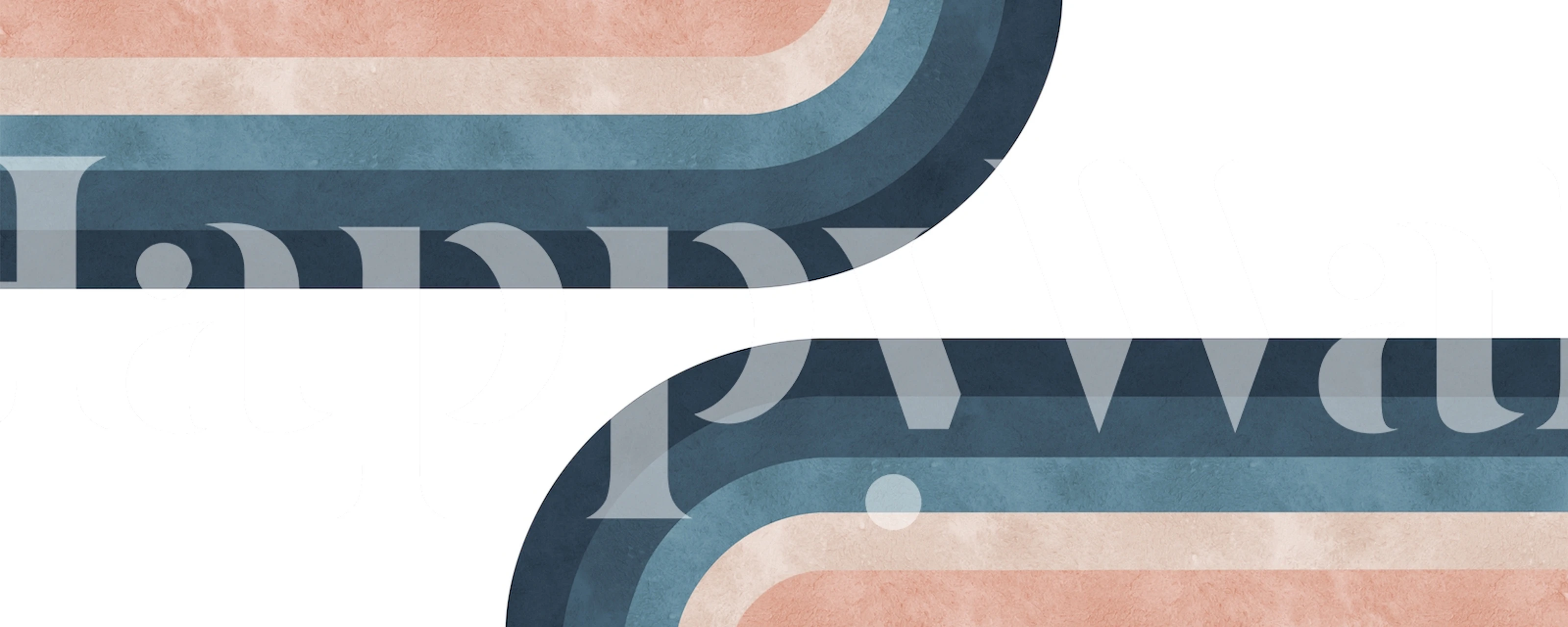 Fotomural líneas y círculos abstractos en tonos azules y terrosos