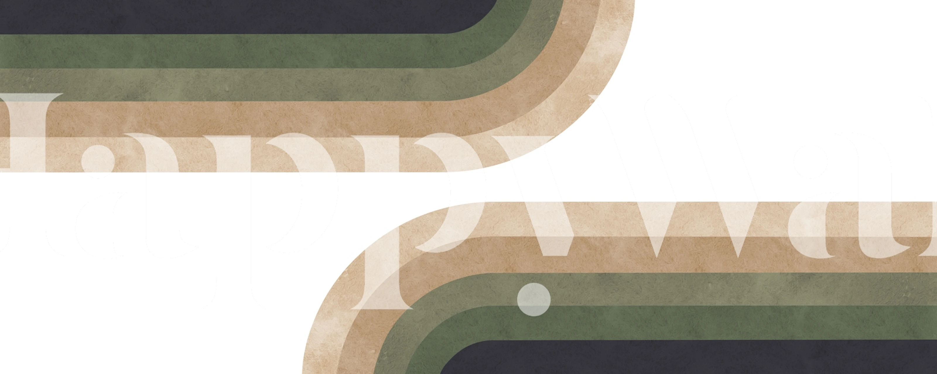 Geometric lines in green, beige, and navy colors wallpaper