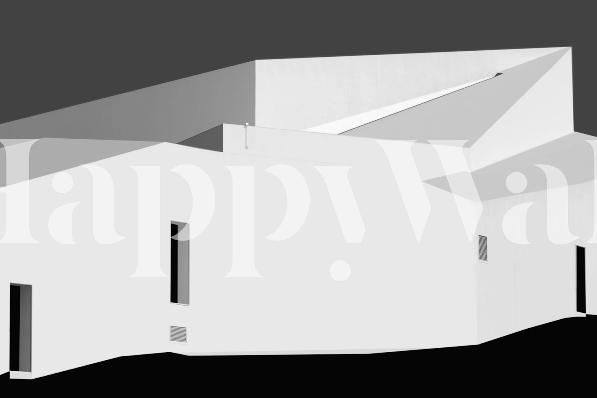 Papel pintado Doors and windows en una habitación