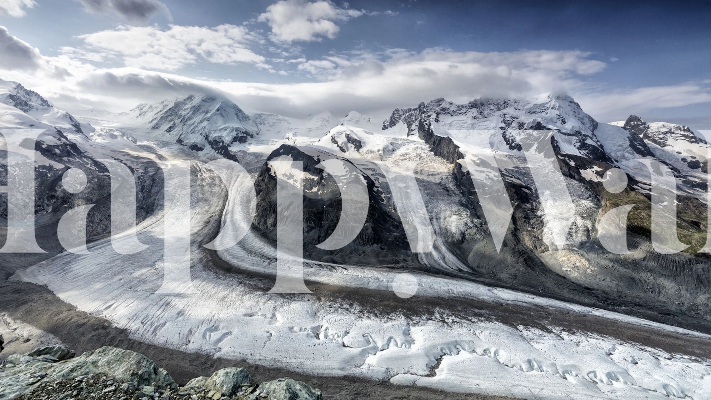 Gornergrat View alpine landscape wall mural with glaciers and peaks