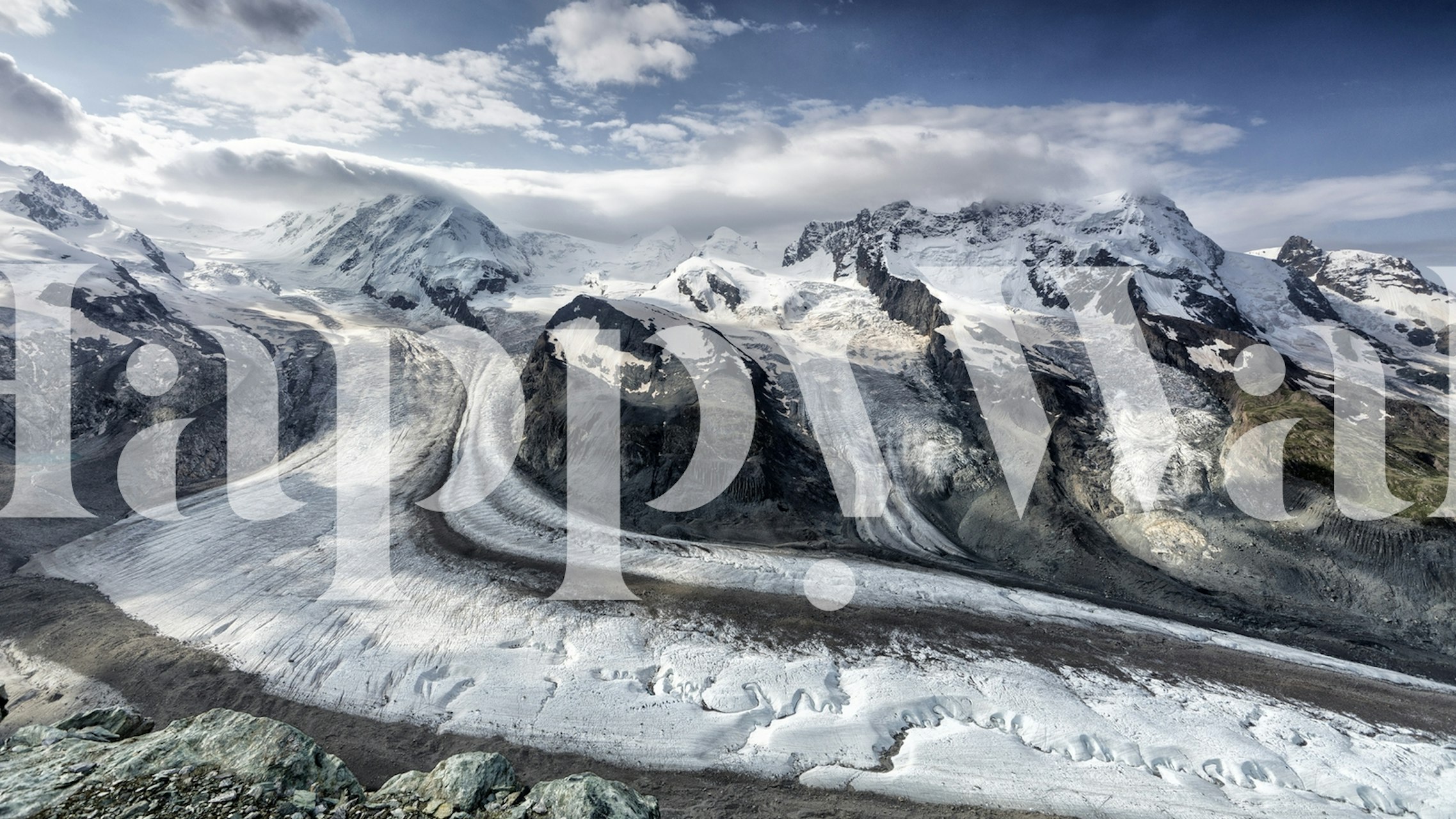 Gornergrat View alpine landscape wall mural with glaciers and peaks